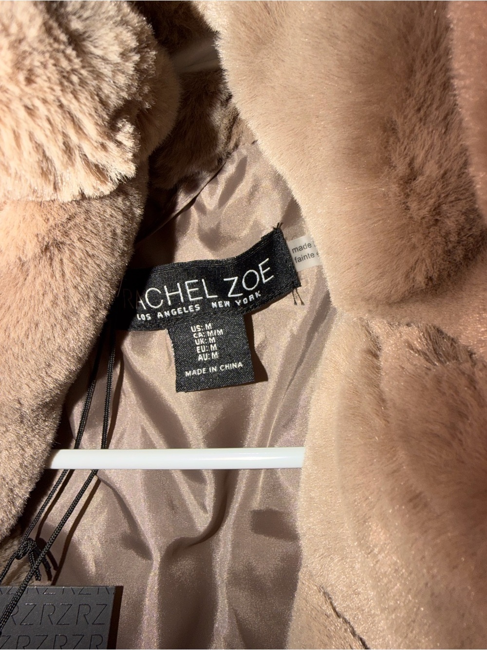 Rachel Zoe Taupe Faux Fur Hooded Vest - Picture 3 of 3